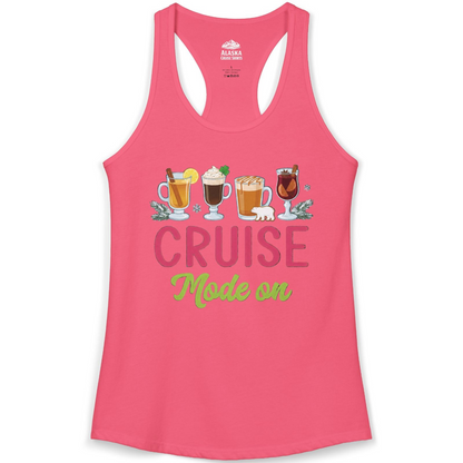 Cruise Mode On Shirt Ladies Tank Top – Hot Pink – Alaska Cruise Shirts