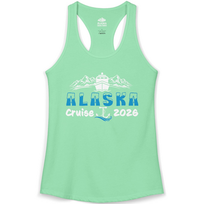 Alaska Cruise 2026 Shirt Ladies Tank Top – Solid Mint – Alaska Cruise Shirts