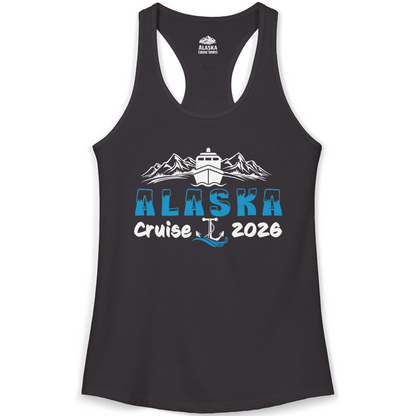 Alaska Cruise 2026 Shirt Ladies Tank Top – Black – Alaska Cruise Shirts