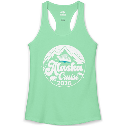 Alaska Cruise 2026 Shirt Ladies Tank Top – Solid Mint – Alaska Cruise Shirts