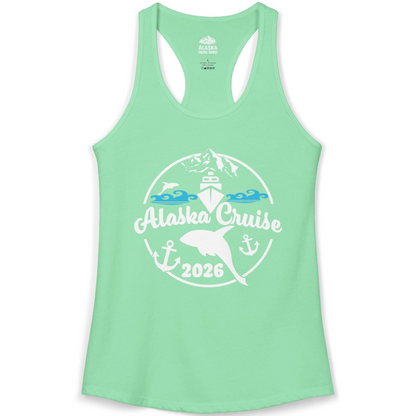 Alaska Cruise 2026 Shirt Ladies Tank Top – Solid Mint – Alaska Cruise Shirts