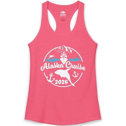 Alaska Cruise 2026 Shirt Ladies Tank Top – Hot Pink – Alaska Cruise Shirts