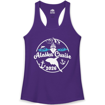 Alaska Cruise 2026 Shirt Ladies Tank Top – Solid Purple Rush – Alaska Cruise Shirts