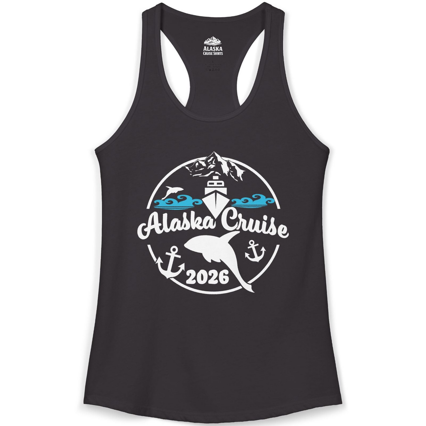 Alaska Cruise 2026 Shirt Ladies Tank Top – Black – Alaska Cruise Shirts