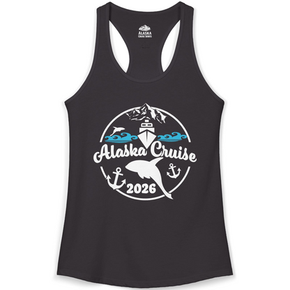 Alaska Cruise 2026 Shirt Ladies Tank Top – Black – Alaska Cruise Shirts