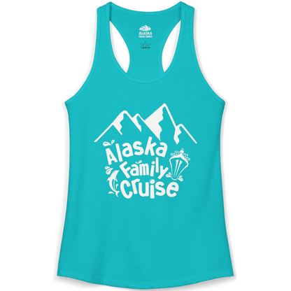 Alaska Family Cruise Adventure Shirt Ladies Tank Top – Tahiti Blue – Alaska Cruise Shirts
