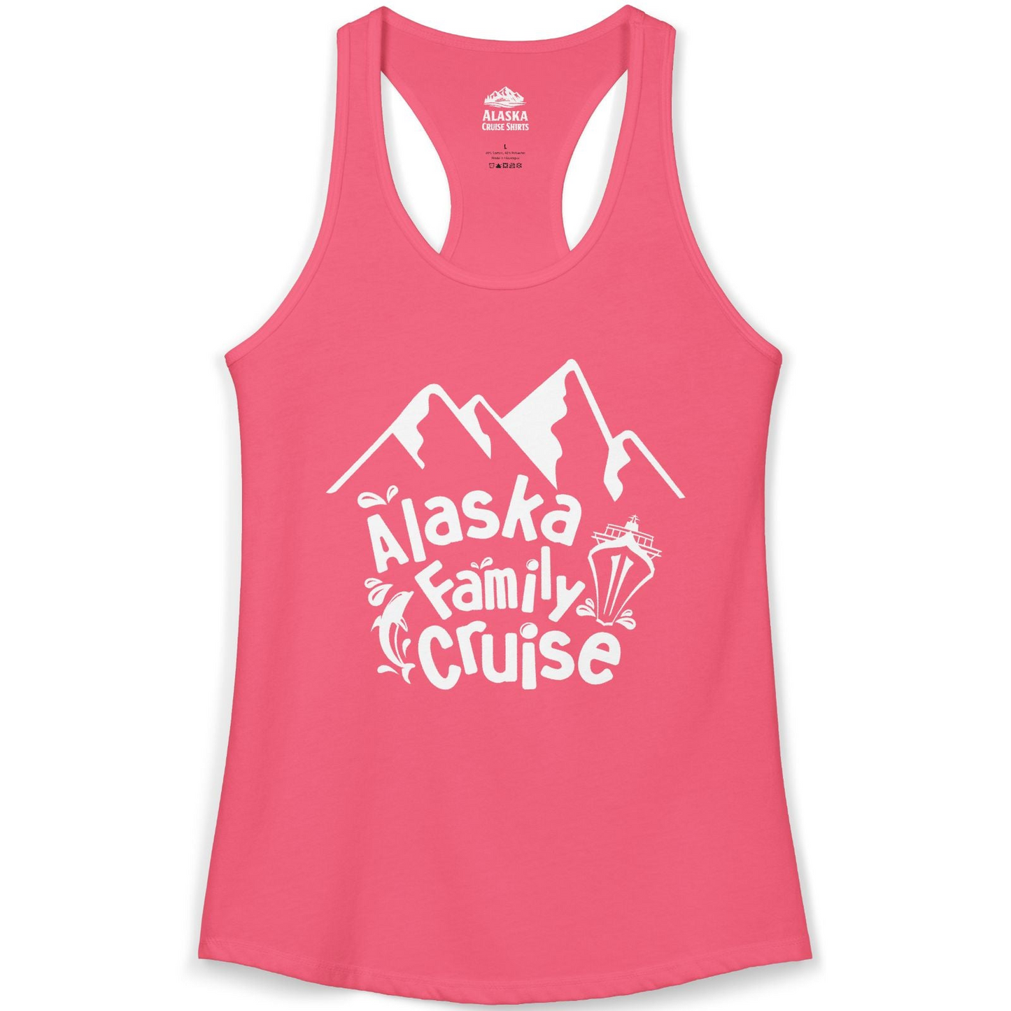 Alaska Family Cruise Adventure Shirt Ladies Tank Top – Hot Pink – Alaska Cruise Shirts