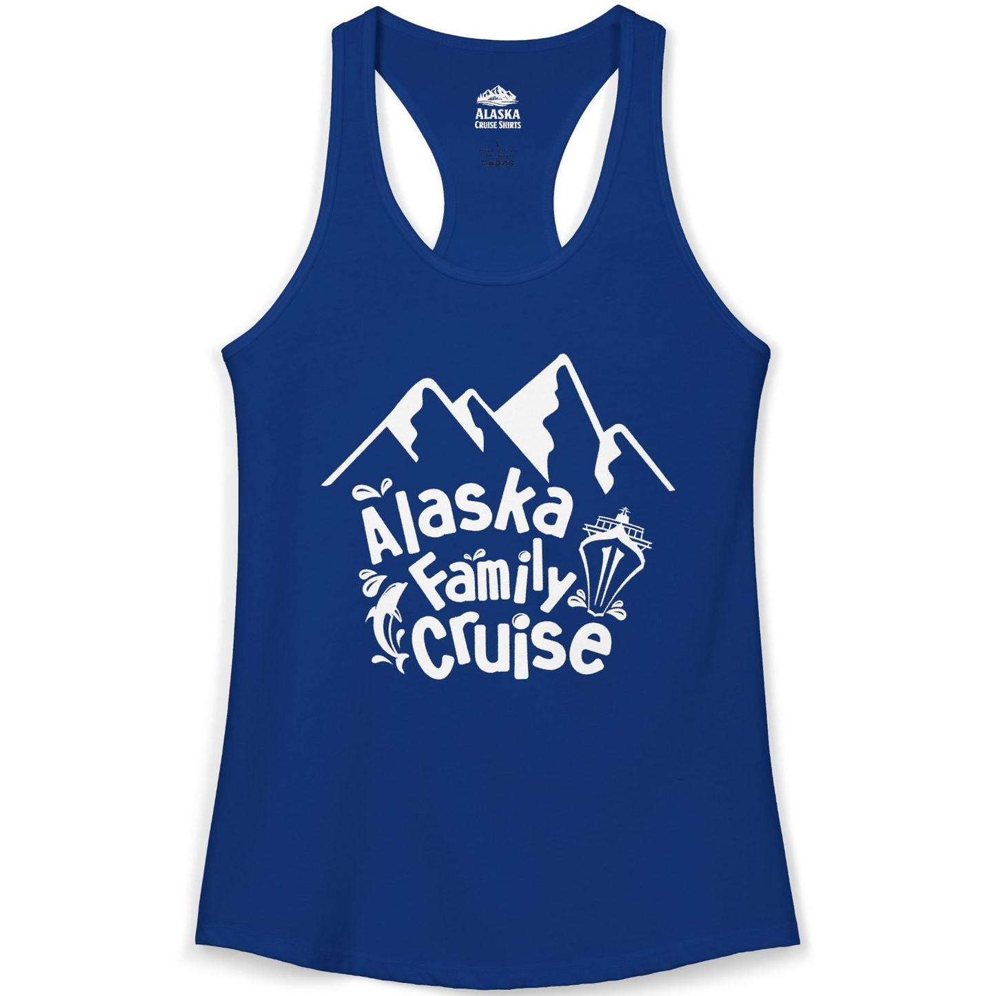 Alaska Family Cruise Adventure Shirt Ladies Tank Top – Solid Royal – Alaska Cruise Shirts