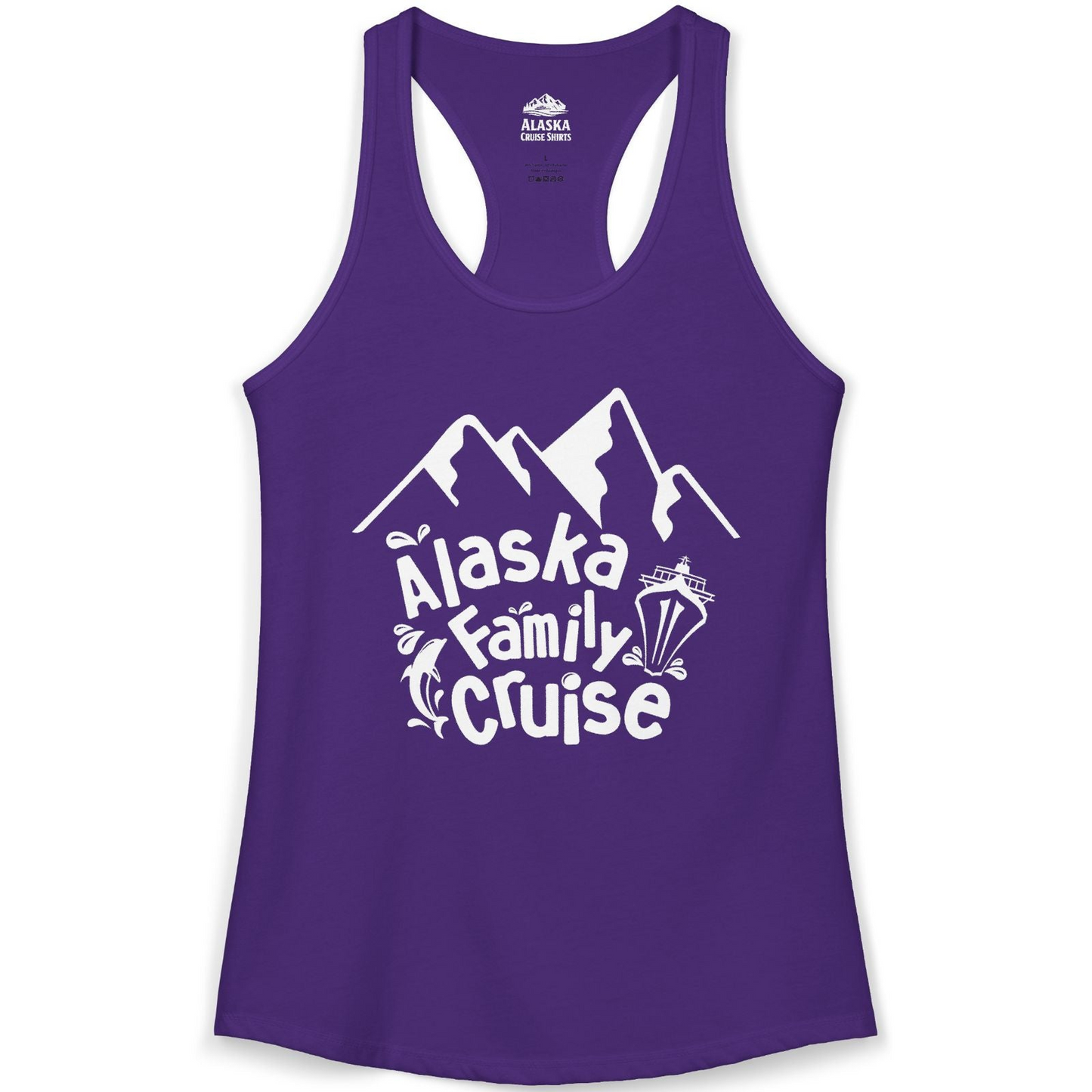 Alaska Family Cruise Adventure Shirt Ladies Tank Top – Solid Purple Rush – Alaska Cruise Shirts