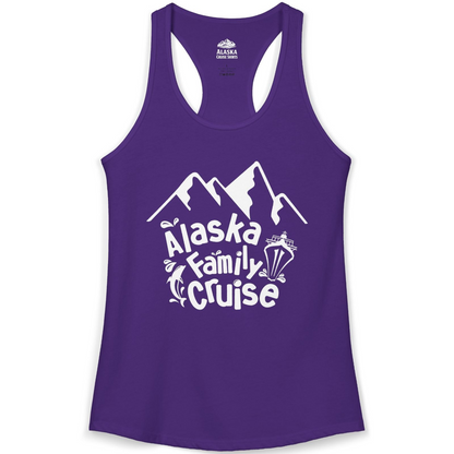 Alaska Family Cruise Adventure Shirt Ladies Tank Top – Solid Purple Rush – Alaska Cruise Shirts