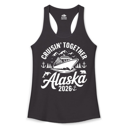 Alaska Cruise Adventure Shirt Ladies Tank Top – Black – Alaska Cruise Shirts
