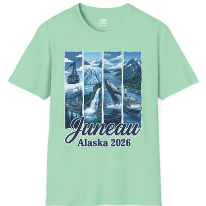 Juneau Alaska 2026 Cruise and Nature Souvenir Shirt – Mint Green – Alaska Cruise Shirts