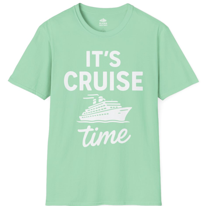 It’s Cruise Time Fun Graphic Cruise Shirt for Vacation Travelers – Mint Green – Alaska Cruise Shirts