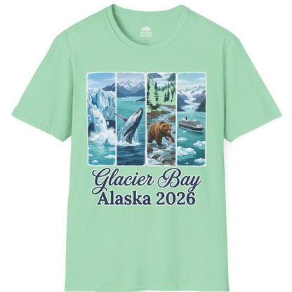 Glacier Bay Alaska 2026 Cruise Nature Wildlife Adventure Shirt – Mint Green – Alaska Cruise Shirts