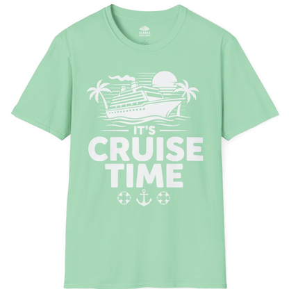 It’s Cruise Time Bold Nautical Vacation Shirt for Cruise Enthusiasts – Mint Green – Alaska Cruise Shirts