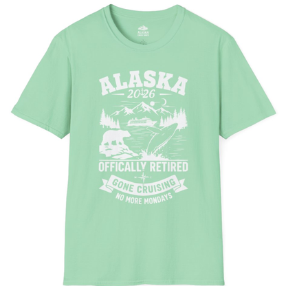 Alaska 2026 Officially Retired Gone Cruising T-Shirt for Travelers – Mint Green – Alaska Cruise Shirts