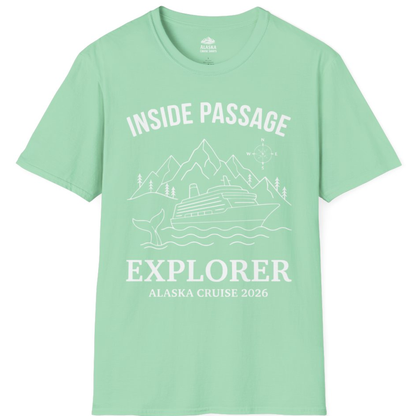 Inside Passage Explorer Alaska Cruise Adventure 2026 Shirt – Mint Green – Alaska Cruise Shirts