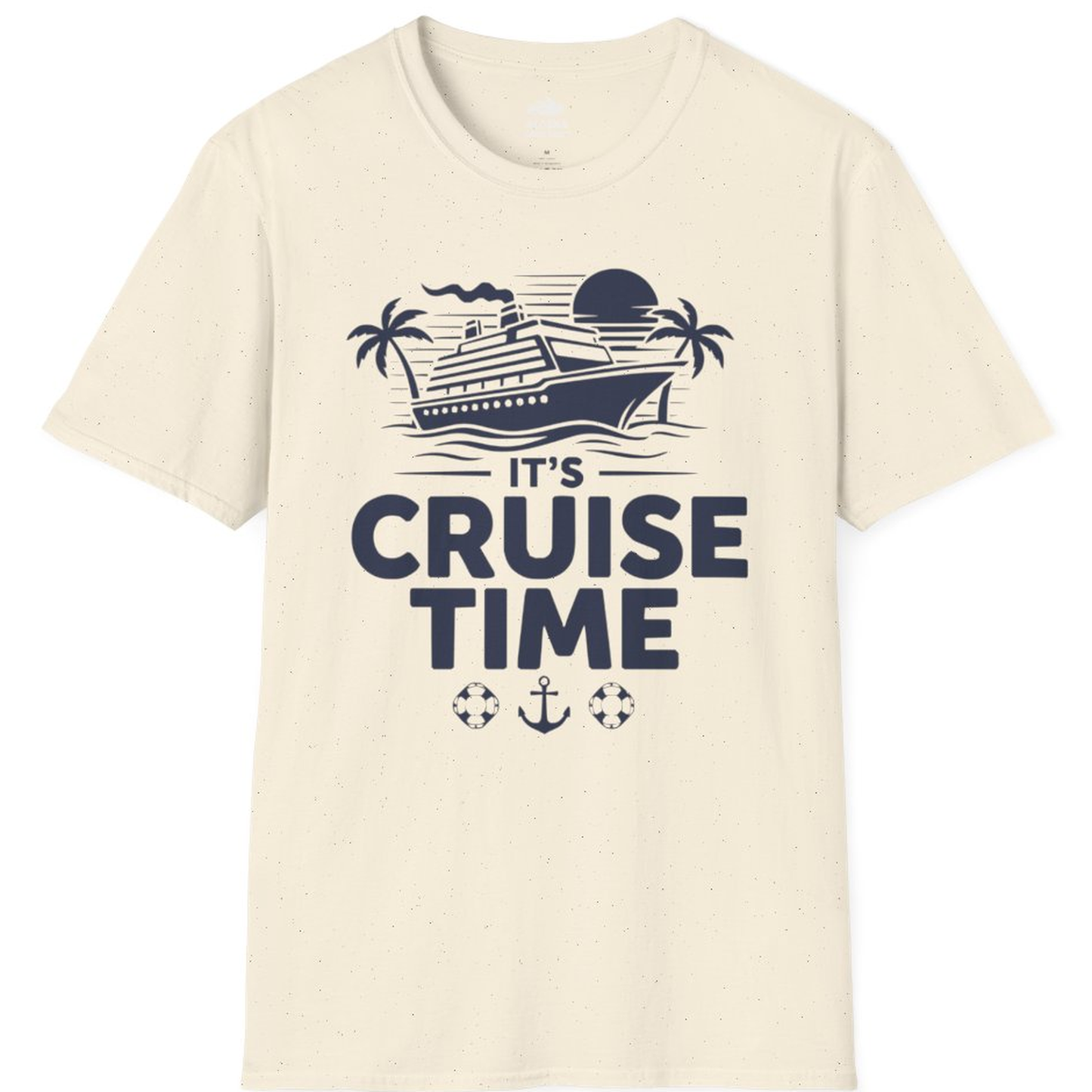 It’s Cruise Time Bold Nautical Vacation Shirt for Cruise Enthusiasts – Natural – Alaska Cruise Shirts