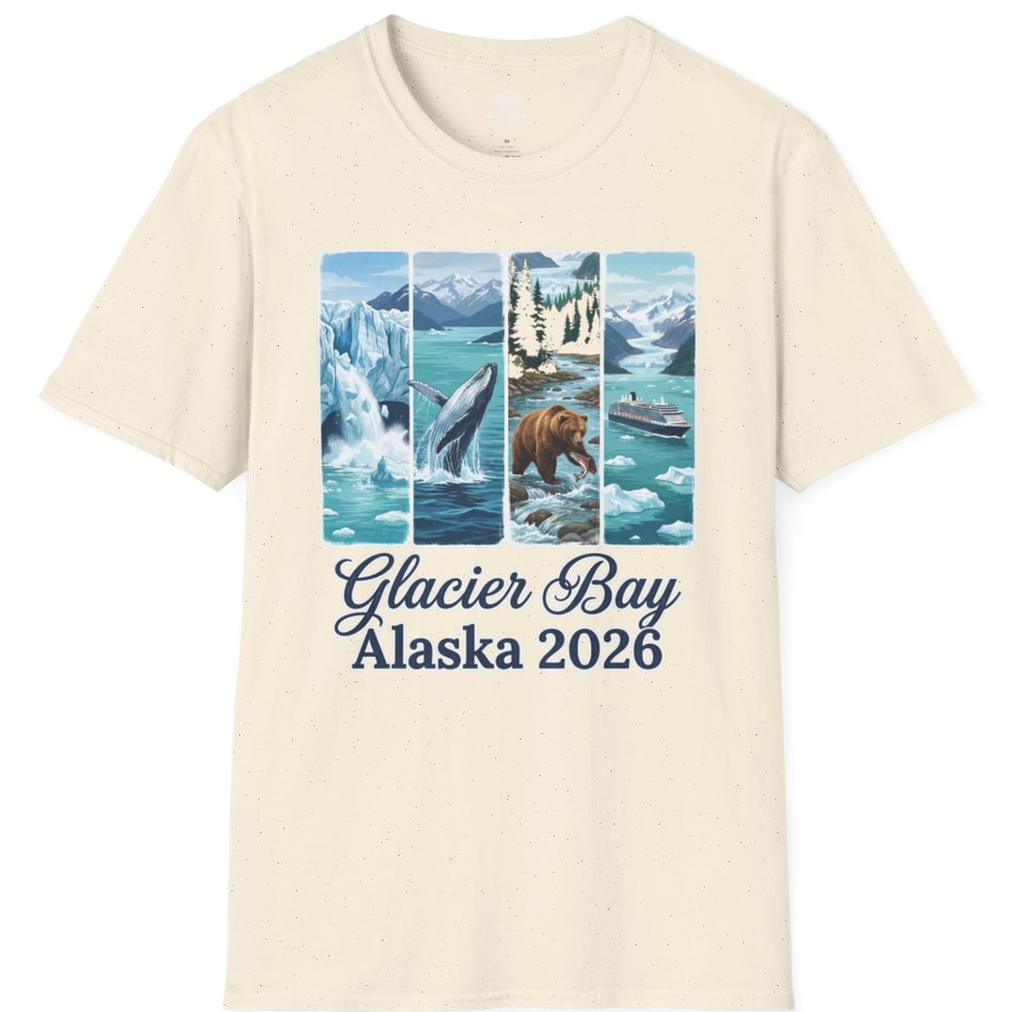Glacier Bay Alaska 2026 Cruise Nature Wildlife Adventure Shirt – Natural – Alaska Cruise Shirts