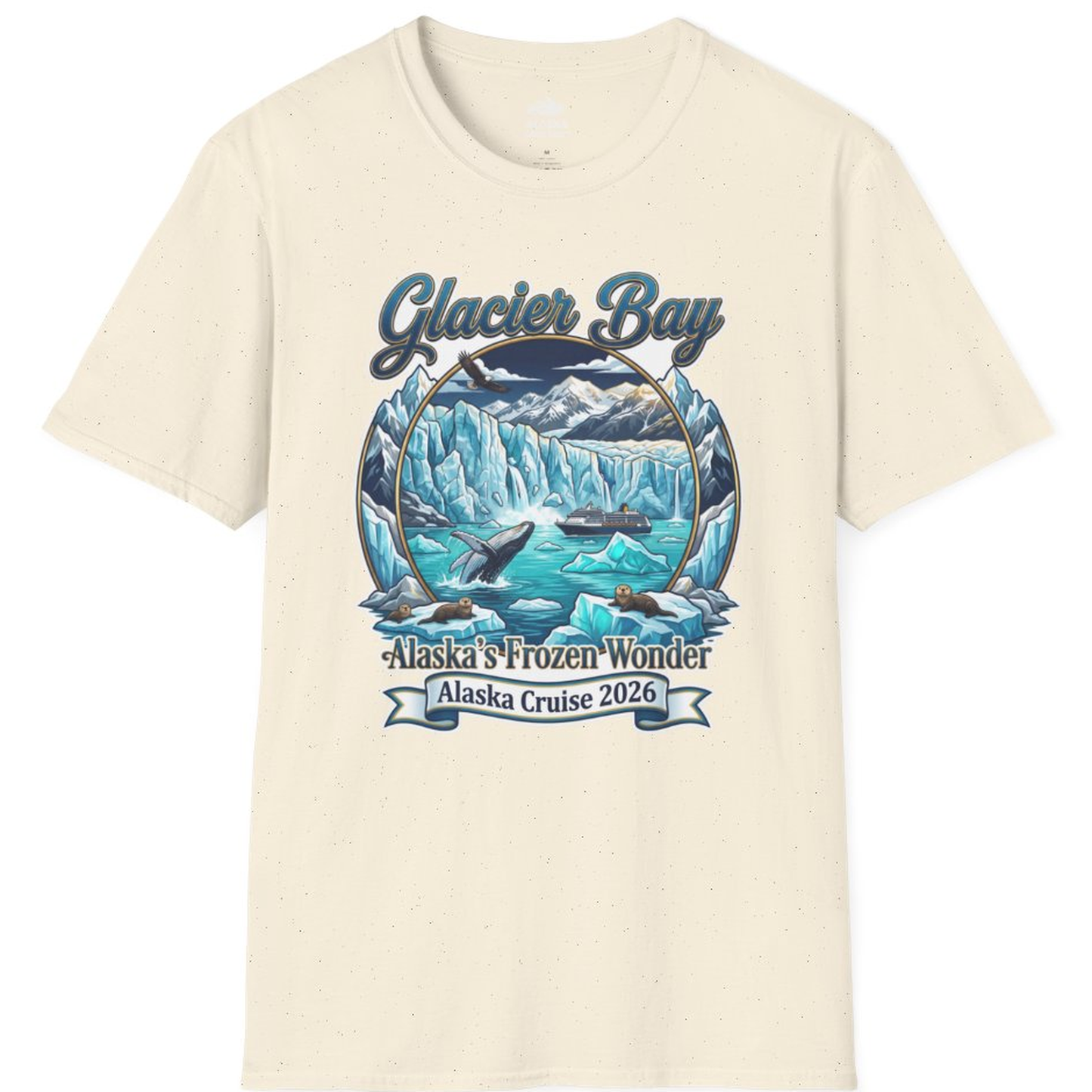 Glacier Bay Alaska Cruise 2026 Wildlife Adventure Souvenir Shirt – Natural – Alaska Cruise Shirts