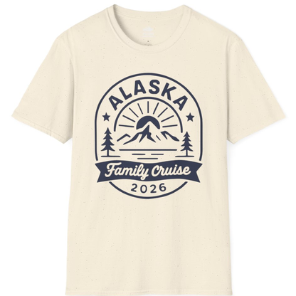 Alaska Family Cruise 2026 Mountain Nature Adventure Shirt – Natural – Alaska Cruise Shirts
