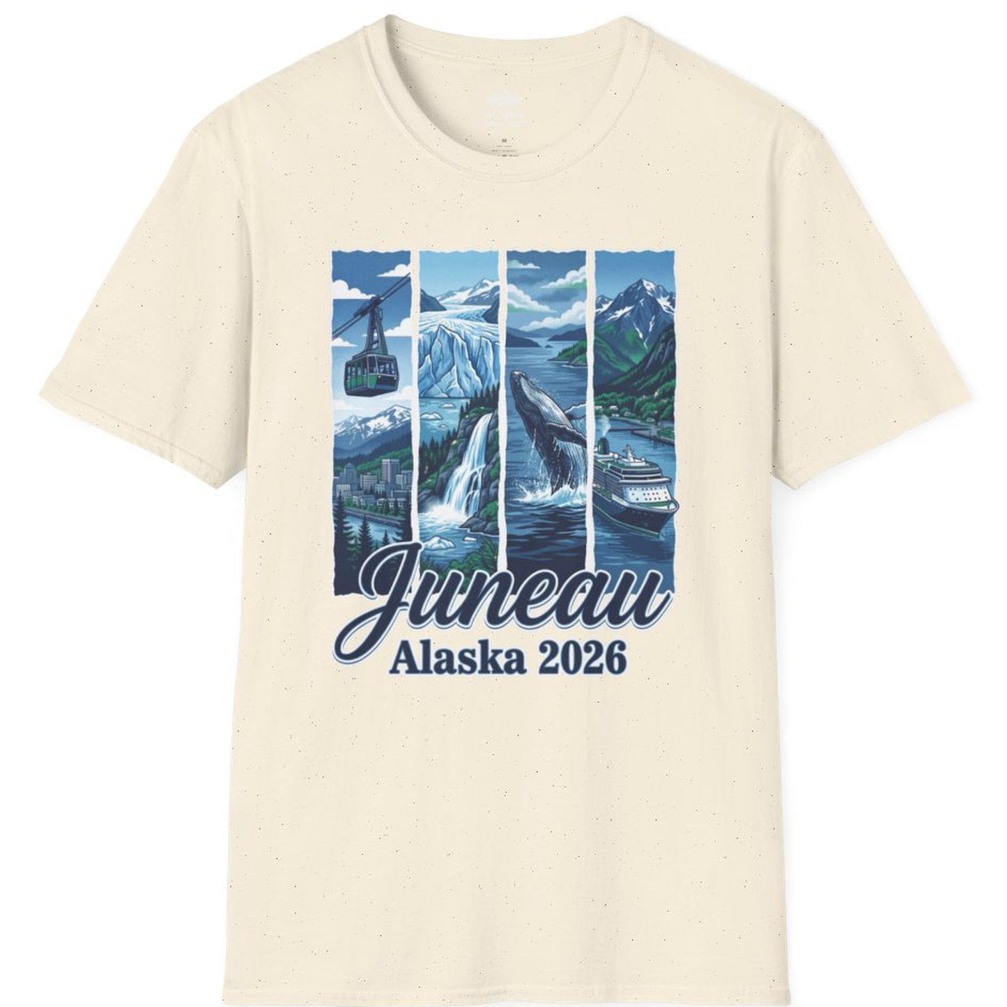 Juneau Alaska 2026 Cruise and Nature Souvenir Shirt – Natural – Alaska Cruise Shirts
