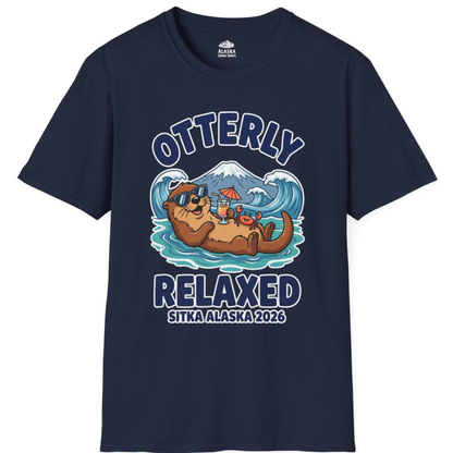 Otterly Relaxed Sitka Alaska 2026 Vacation Souvenir Shirt – Navy – Alaska Cruise Shirts