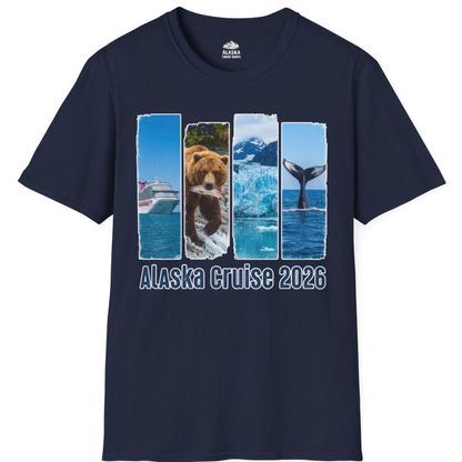 Alaska Cruise 2026 Wildlife Nature Adventure Vacation Shirt – Navy – Alaska Cruise Shirts
