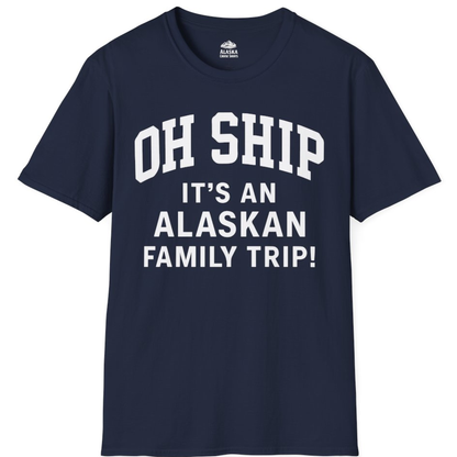 Funny Alaska Family Cruise Shirt Oh Ship Family Vacation Tee – Navy – Alaska Cruise Shirts