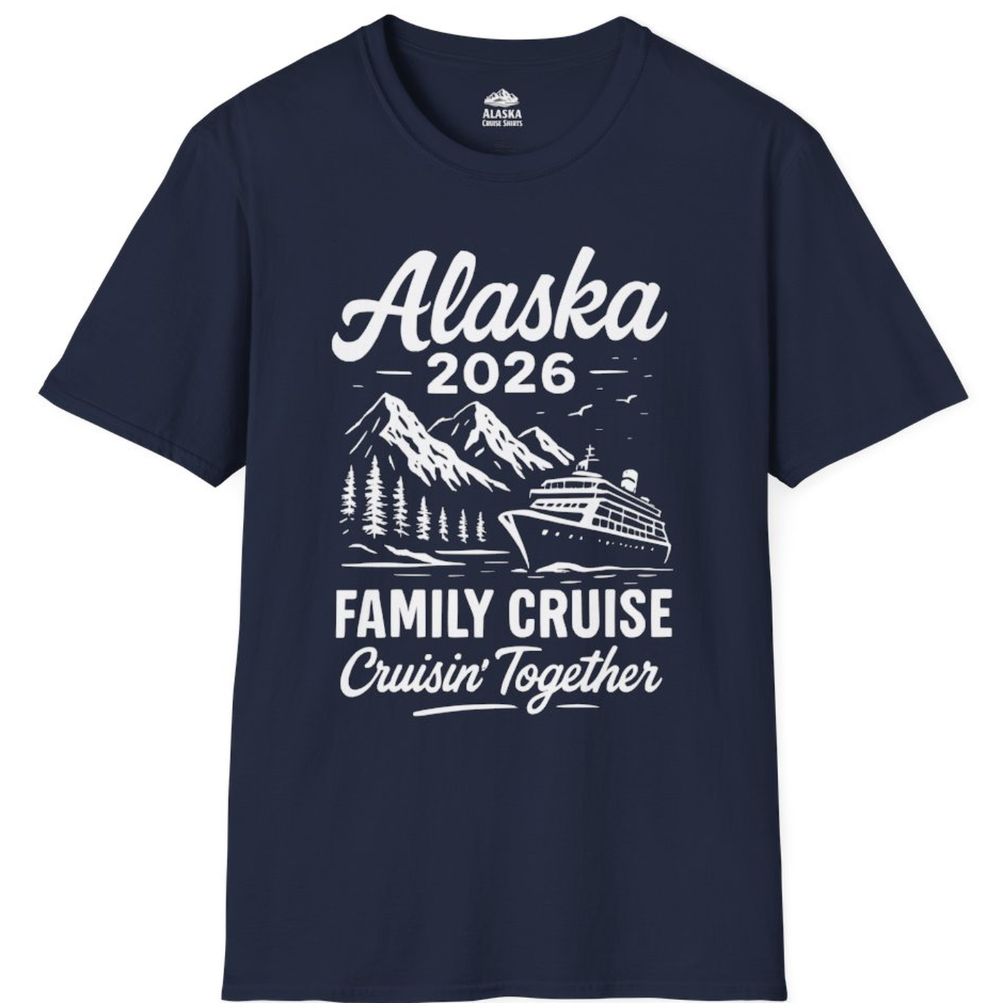 Alaska Family Cruise 2026 Cruisin Together Matching Shirt – Navy – Alaska Cruise Shirts