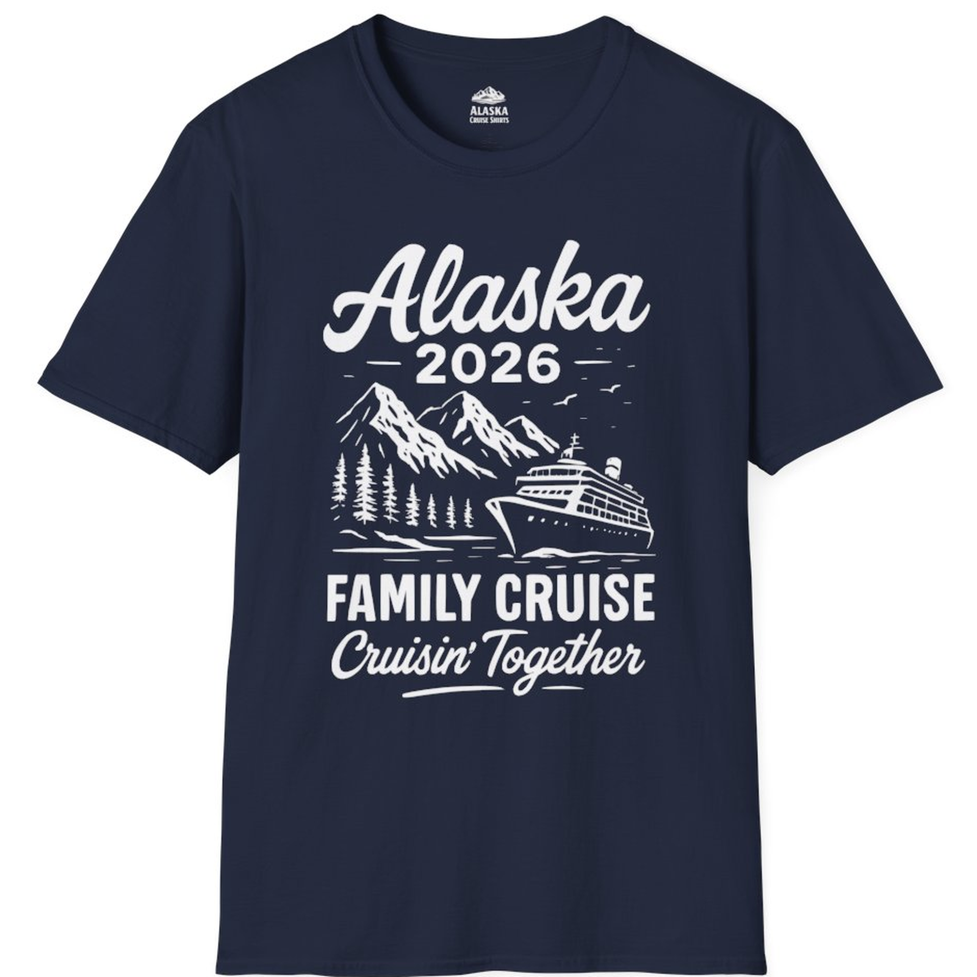 Alaska Family Cruise 2026 Cruisin Together Matching Shirt – Navy – Alaska Cruise Shirts