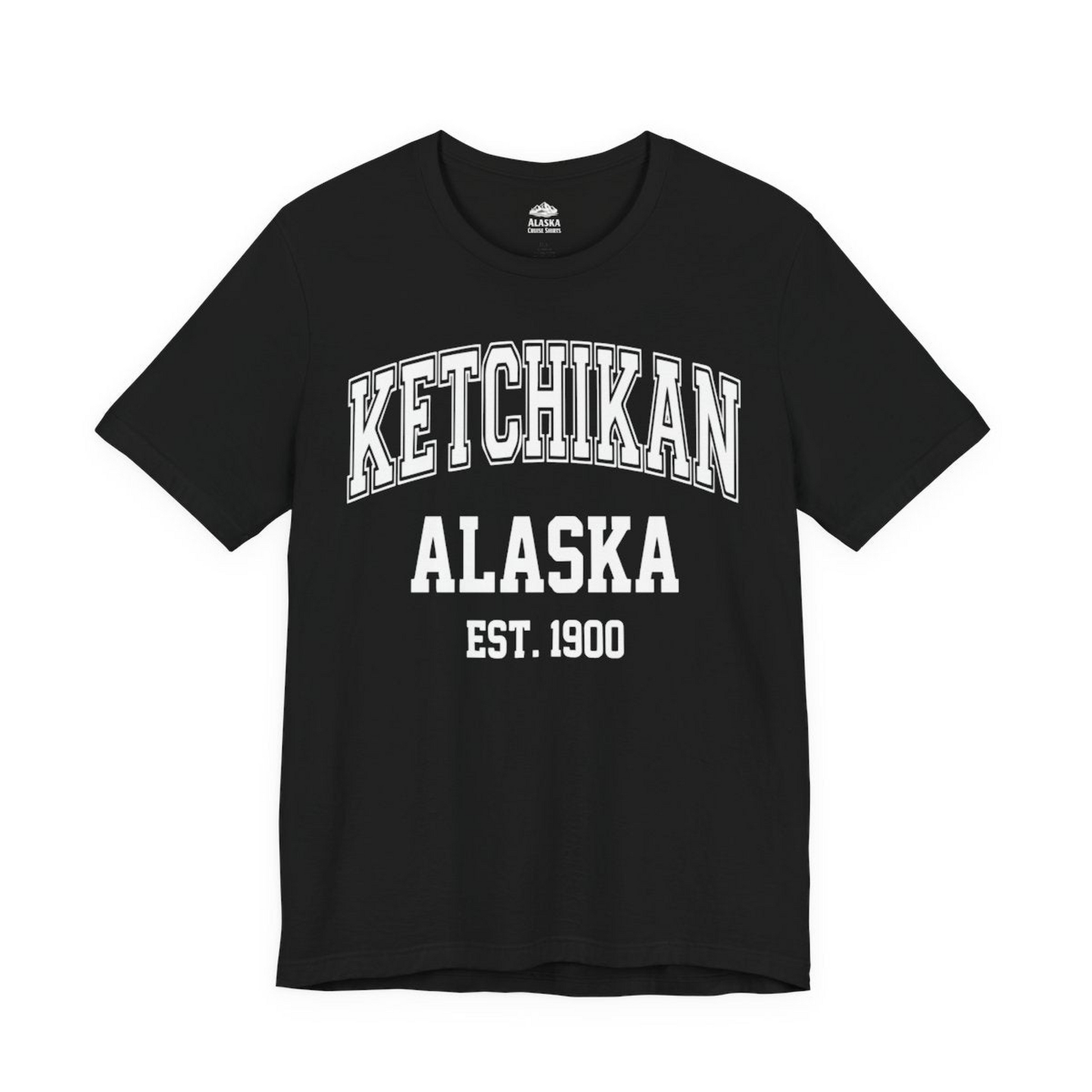 Ketchikan Alaska Collegiate Style Est 1900 Vintage Tee Shirt — Premium Tee Premium T-Shirt – Alaska Cruise Shirts