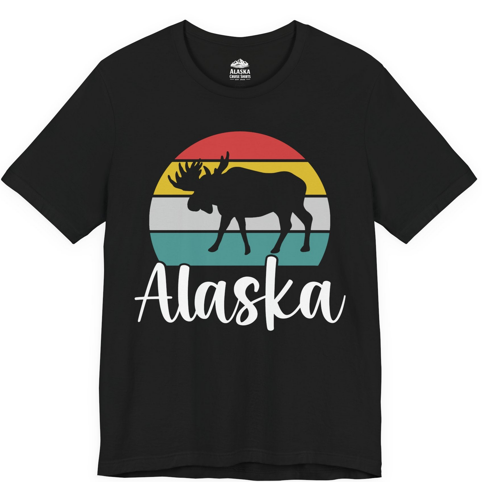 Retro Alaska Moose Silhouette Shirt Premium T-Shirt – Alaska Cruise Shirts