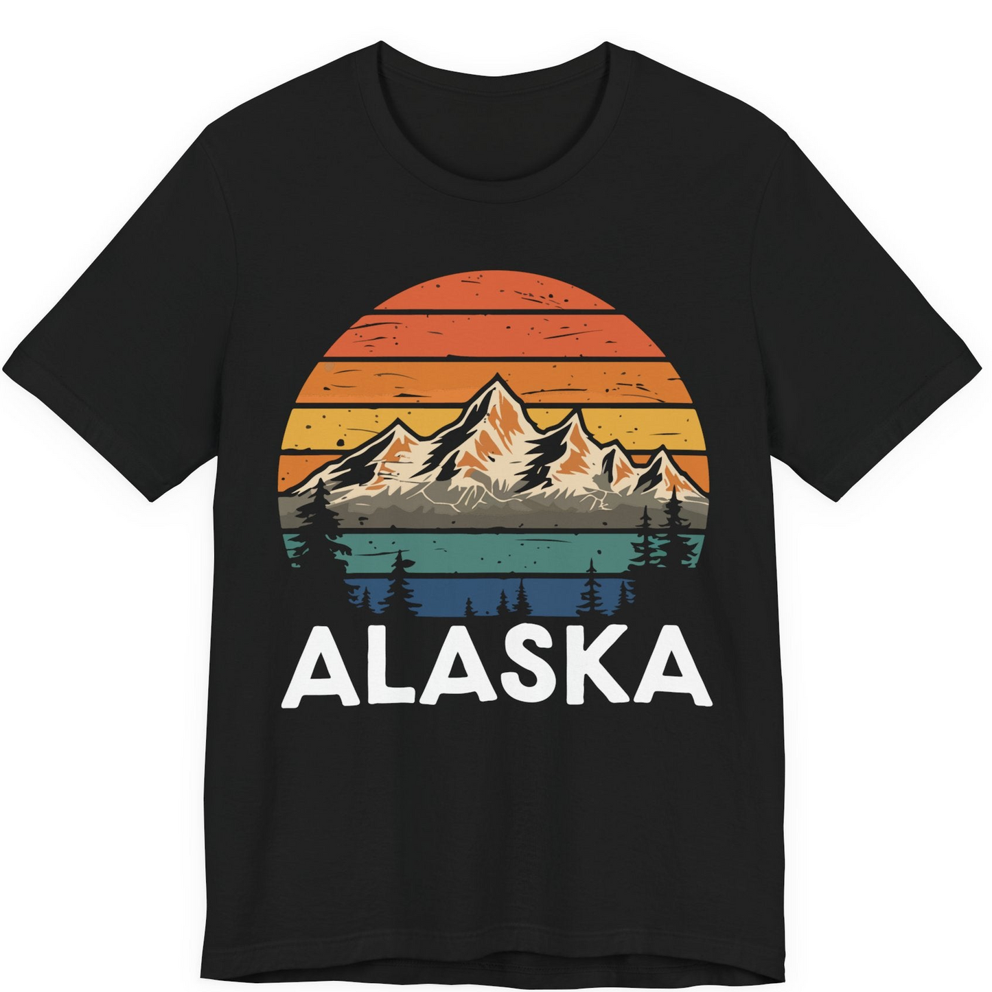 Retro Alaska Mountain Scenery Shirt Premium T-Shirt – Alaska Cruise Shirts