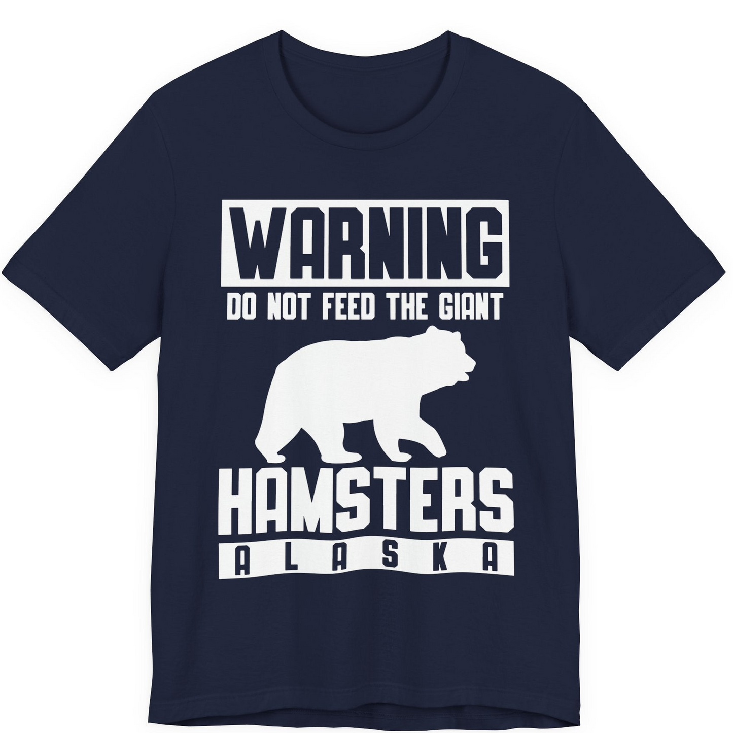 Funny Alaska Bear Giant Hamster Warning Sign Shirt for Travelers — Premium Tee Premium T-Shirt – Alaska Cruise Shirts