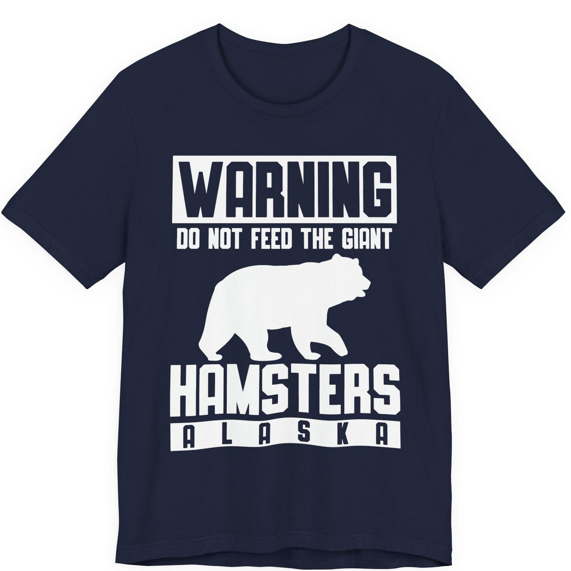 Funny Alaska Bear Giant Hamster Warning Sign Shirt for Travelers — Premium Tee Premium T-Shirt – Alaska Cruise Shirts