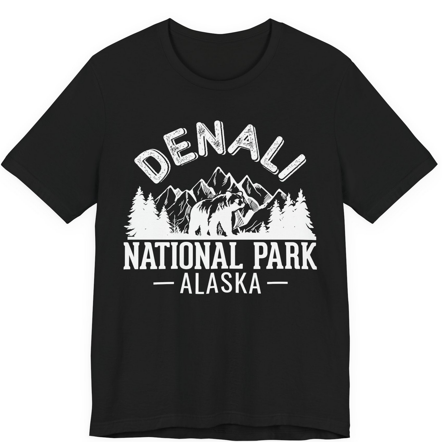 Denali National Park Bear Mountains Vintage Alaska Nature Shirt — Premium Tee Premium T-Shirt – Alaska Cruise Shirts