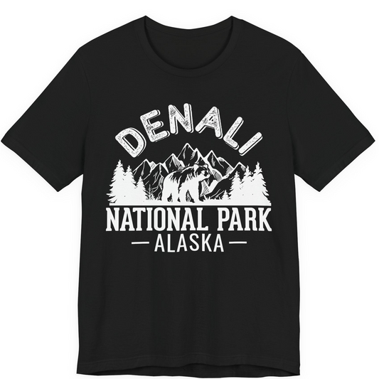 Denali National Park Bear Mountains Vintage Alaska Nature Shirt — Premium Tee Premium T-Shirt – Alaska Cruise Shirts