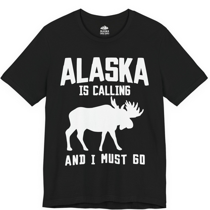 Alaska Is Calling Moose Silhouette Shirt Premium T-Shirt – Alaska Cruise Shirts