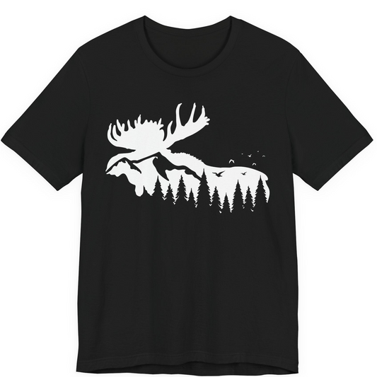 Moose Silhouette Forest Scene Shirt Premium T-Shirt – Alaska Cruise Shirts