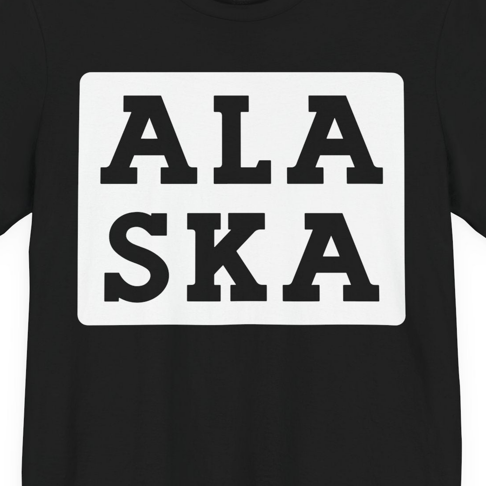Bold Alaska Block Text Shirt Premium T-Shirt – Alaska Cruise Shirts Close Up