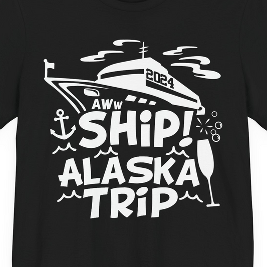 Aww Ship Alaska Cruise Shirt Premium T-Shirt – Alaska Cruise Shirts Close Up