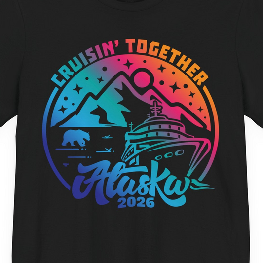 Alaska Cruise Adventure Mountains Wildlife Retro Family Group Shirt 2026 — Premium Tee Premium T-Shirt – Alaska Cruise Shirts Close Up