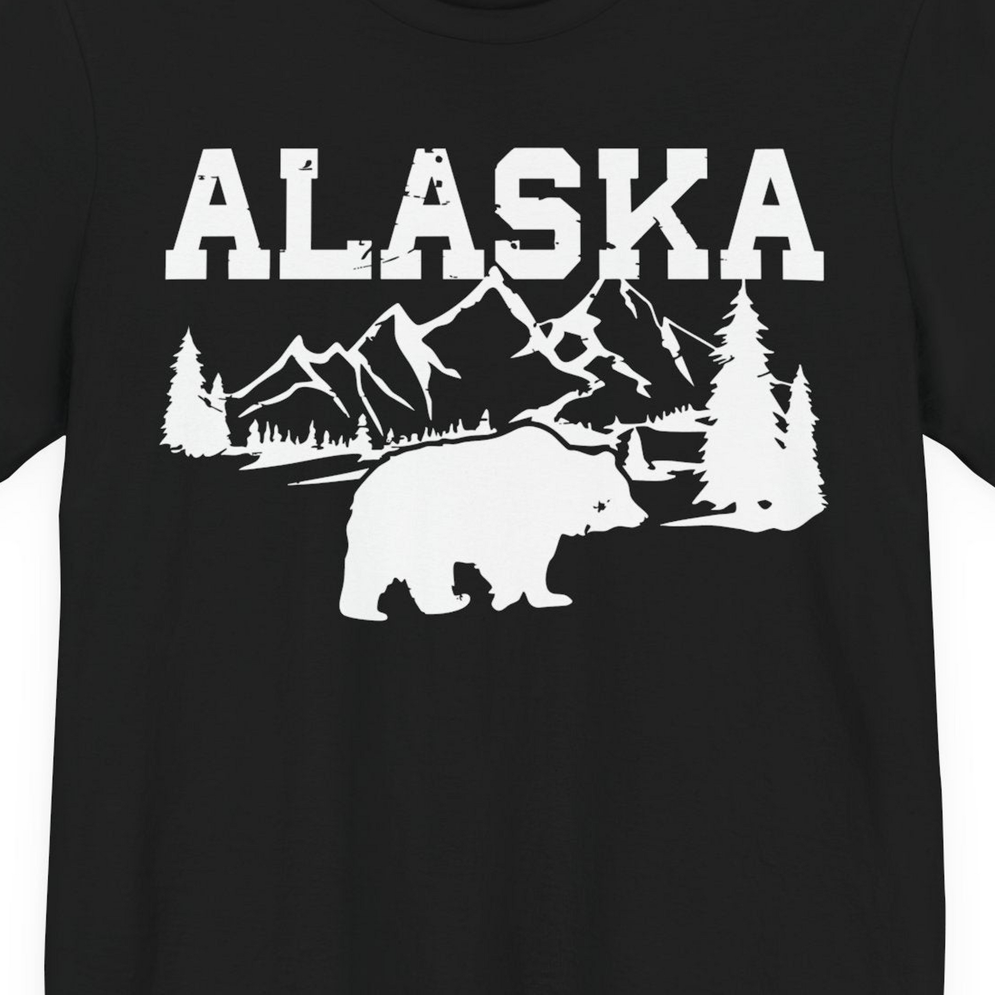 Alaska Bear Shirt Premium T-Shirt – Alaska Cruise Shirts Close Up