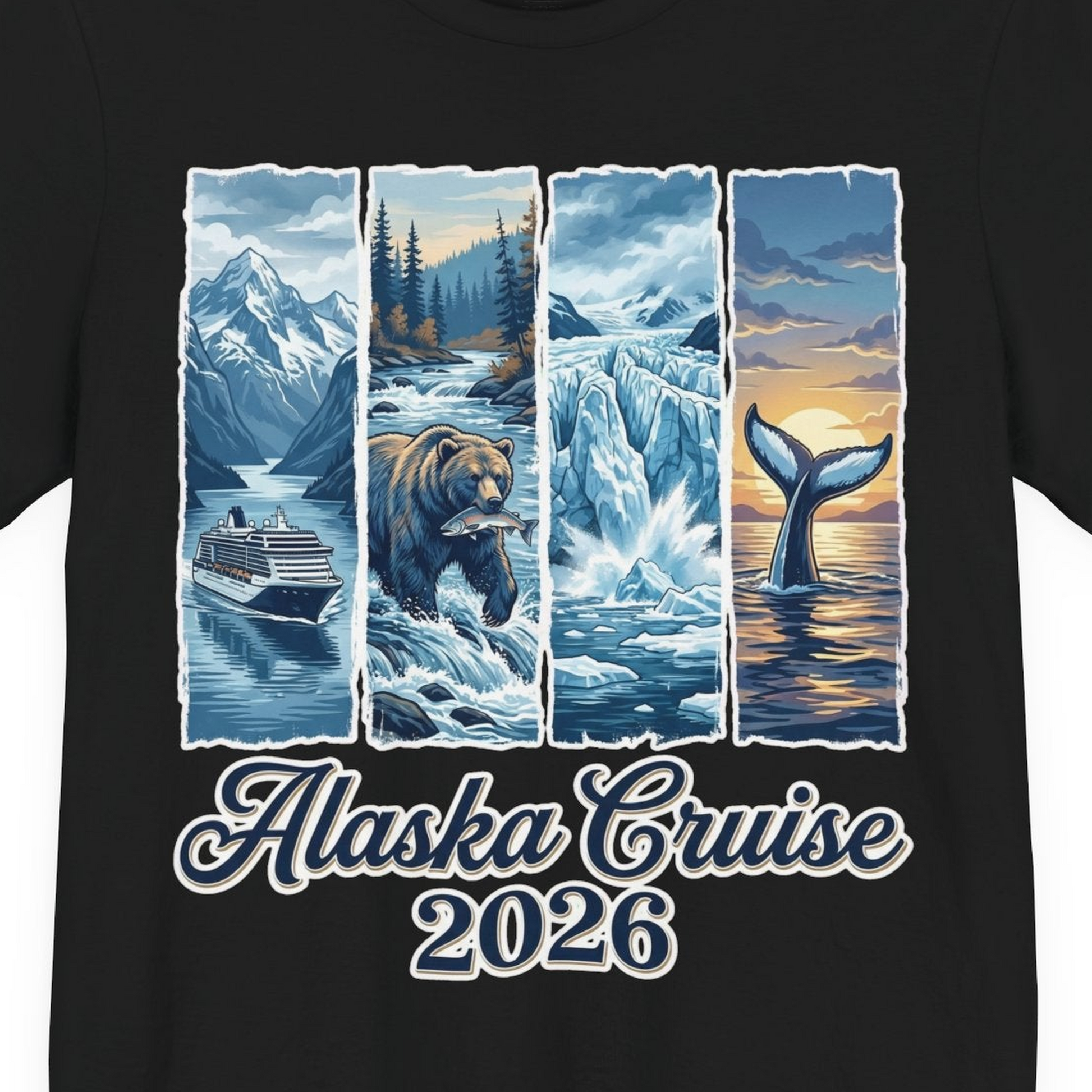 Alaska Cruise 2026 Scenic Wildlife Adventure Souvenir Shirt — Premium Tee Premium T-Shirt – Alaska Cruise Shirts Close Up