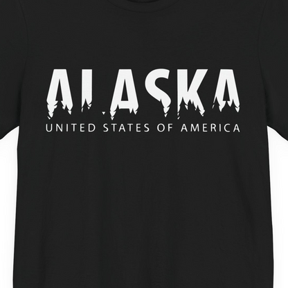 Alaska United States Typography Shirt Premium T-Shirt – Alaska Cruise Shirts Close Up
