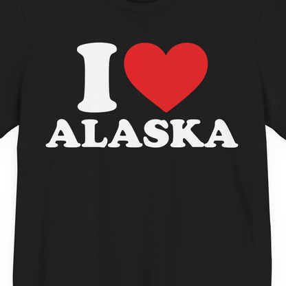I Love Alaska Shirt Premium T-Shirt – Alaska Cruise Shirts Close Up