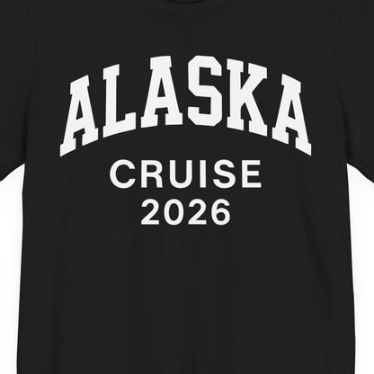 Alaska Cruise 2026 Bold Collegiate Vacation Travel Shirt — Premium Tee Premium T-Shirt – Alaska Cruise Shirts Close Up