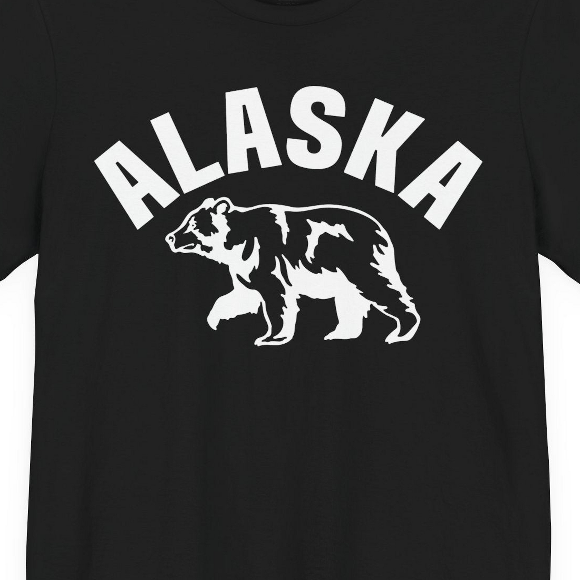 Alaska Bear Silhouette Wildlife Shirt Premium T-Shirt – Alaska Cruise Shirts Close Up