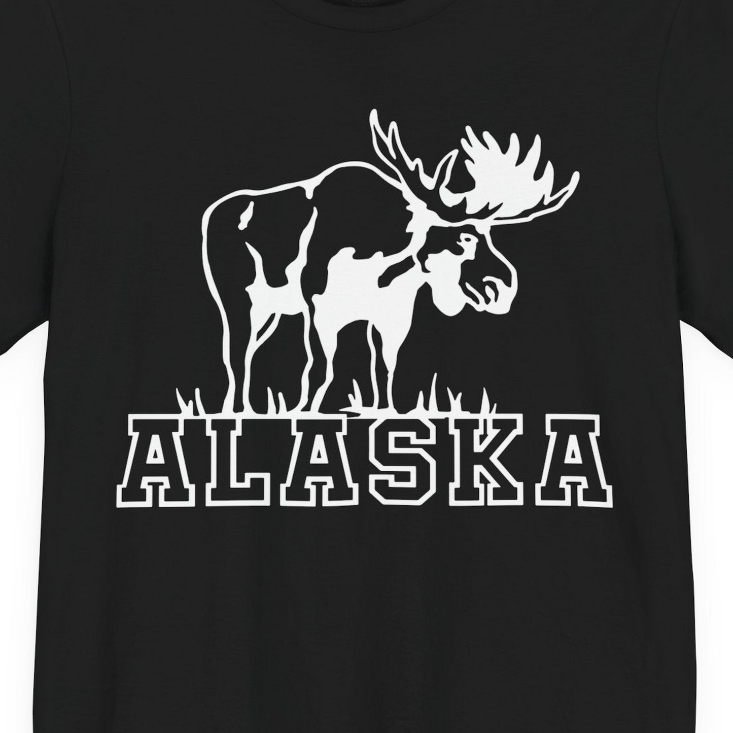 Alaska Moose Silhouette Shirt Premium T-Shirt – Alaska Cruise Shirts Close Up